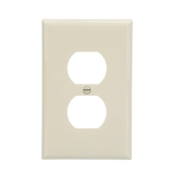 Eaton 1-Gang Midsize Light Almond Polycarbonate Indoor Duplex Wall Plate