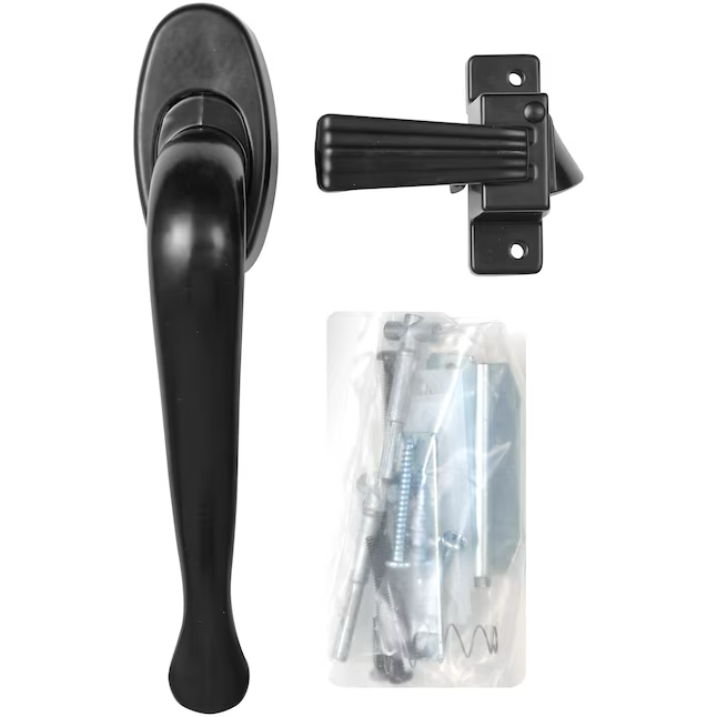 WRIGHT PRODUCTS 2.25-in Adjustable Black Die-cast Metal Screen/Storm Door Handle Set Hardware Kit