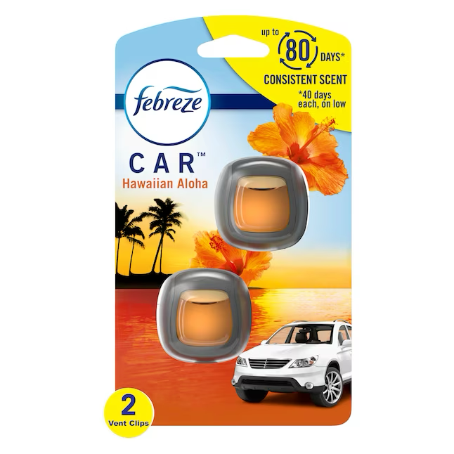 Febreze Car 0.06-oz Hawaiian Aloha Dispenser Air Freshener (2-Pack)