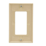 Eaton 1-Gang Standard Size Ivory Plastic Indoor Decorator Wall Plate