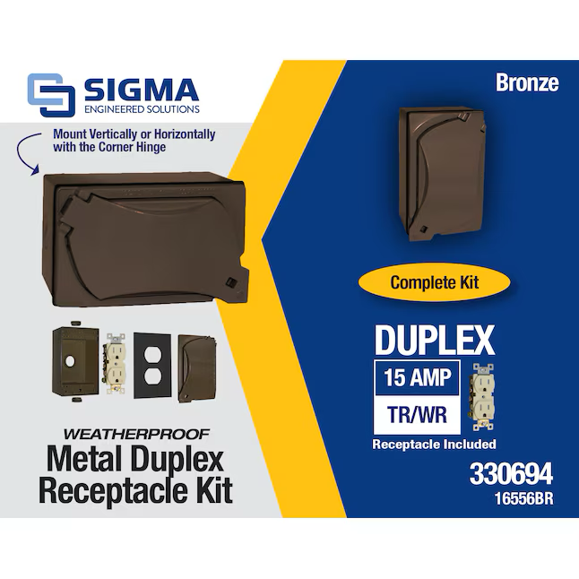 Sigma Engineered Solutions 1-Gang Metal Weatherproof New Work Switch/Outlet Electrical Box