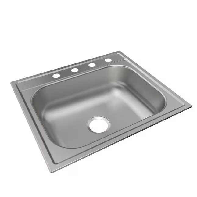 Elkay Dayton Drop-In 25-in x 22-in Stainless Steel Single Bowl 4-Hole Kitchen Sink