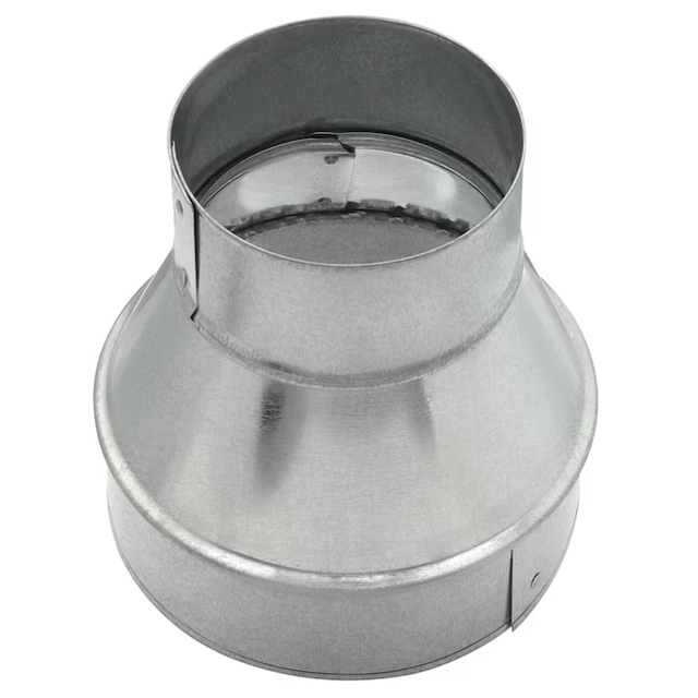 IMPERIAL 6-in 30 Gauge Galvanized Steel Round Duct Reducer