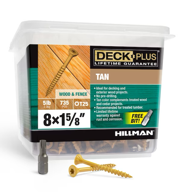 Deck Plus #8 x 1-5/8-in Wood To Wood Deck Screws (735-Per Box)