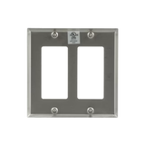 Placa de pared decorativa para interiores de acero inoxidable de tamaño estándar de 2 unidades Eaton