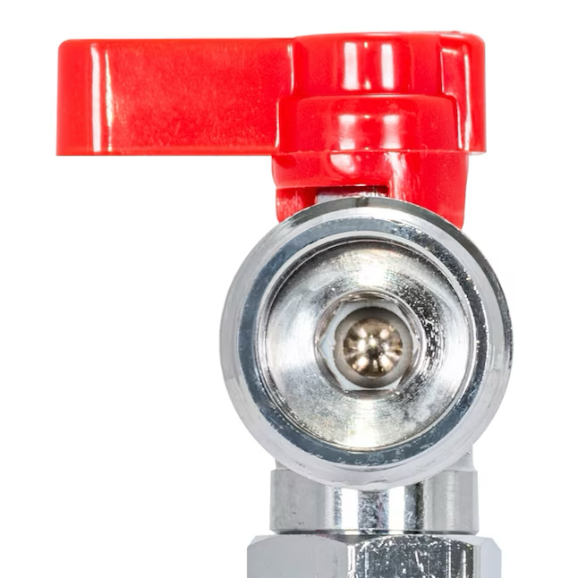 Eastman 1/2″ Sweat 1/4 Turn Pipe Inlet – Red Handle Stop Valve