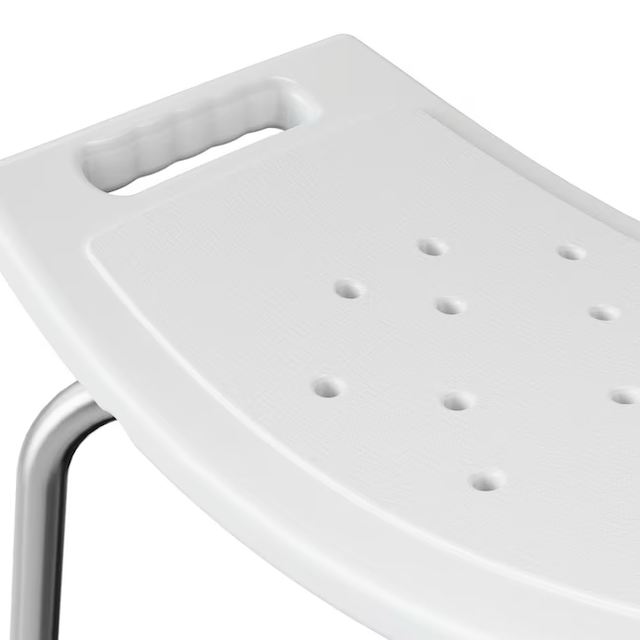 Project Source White Shower and Bath Stool