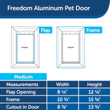 PetSafe 10-1/2-in x 15-in White Aluminum Medium Dog/Cat Door for Entry Door