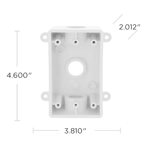 Hubbell TayMac 1-Gang PVC Weatherproof New Work/Old Work Switch/Outlet Electrical Box