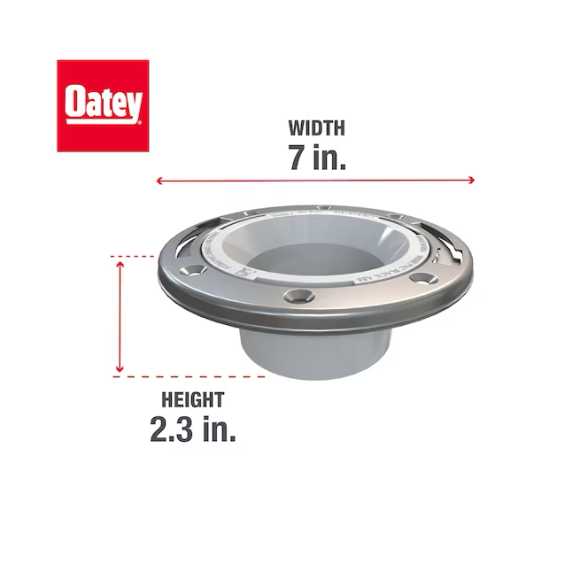 Oatey Level Fit 4.01-in White PVC Toilet Flange