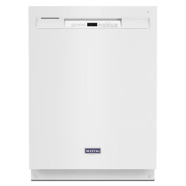 Maytag Front Control 24-in Built-In Dishwasher (White), 50-dBA