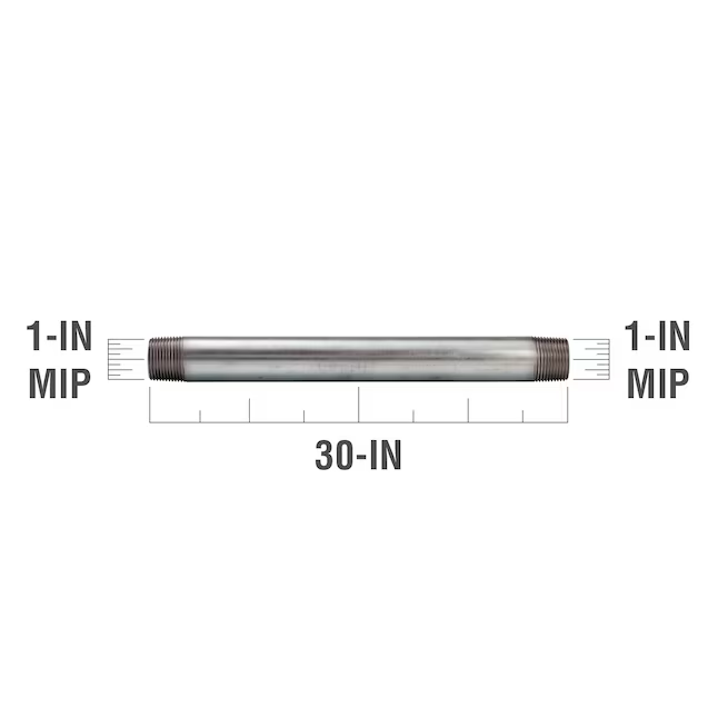 Southland 1-in x 30-in Galvanized Pipe