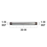 Southland 1-in x 30-in Galvanized Pipe