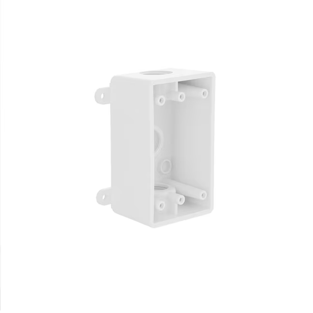 Hubbell TayMac 1-Gang PVC Weatherproof New Work/Old Work Switch/Outlet Electrical Box