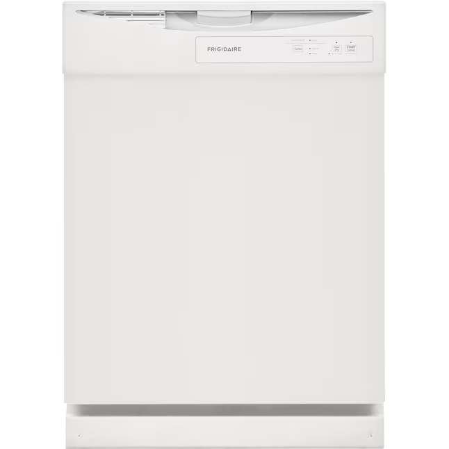 Lavavajillas empotrado Frigidaire de 24 pulgadas con control frontal (blanco), 62 dBA