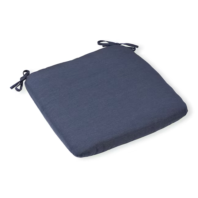 allen + roth 18-in x 19-in Navy Patio Chair Cushion