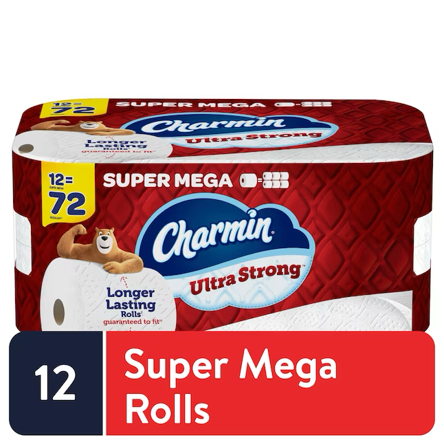 Charmin Ultra Strong Super Mega 12er-Pack 2-lagiges Toilettenpapier