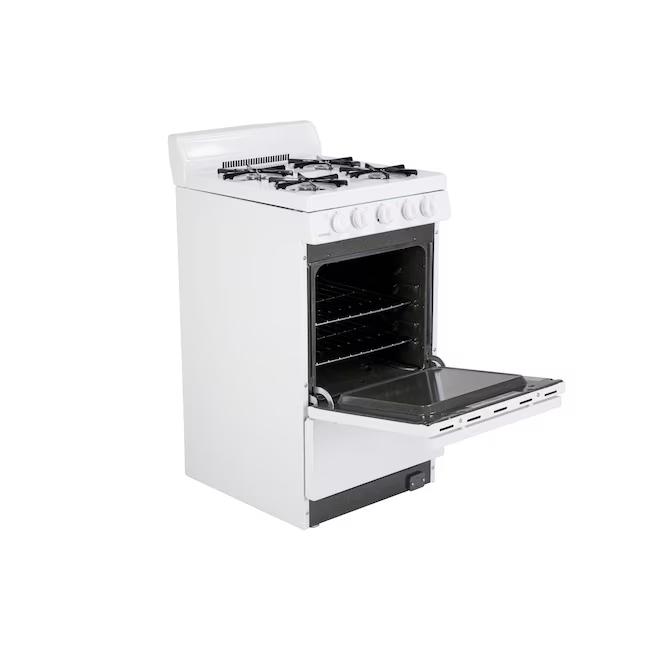 Holiday 20-in 4 Burners 2.4-cu ft Freestanding Natural Gas Range (White)