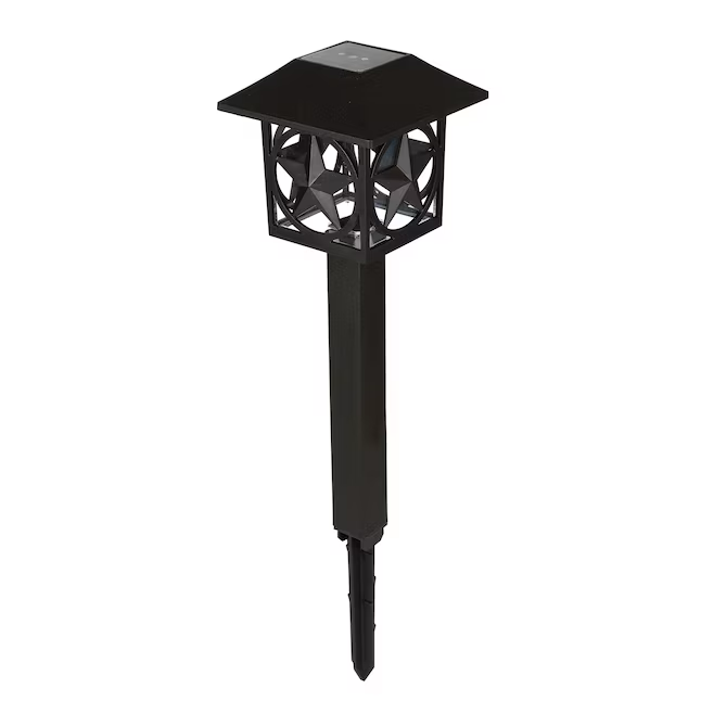 Harbor Breeze Luz LED solar para senderos para exteriores, 5 lúmenes, color negro (3500 K)