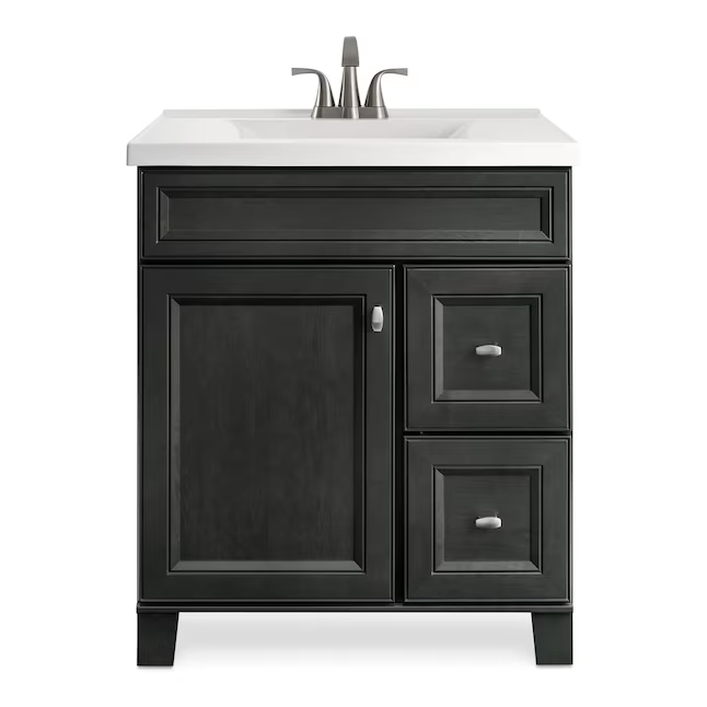 Diamond NOW Goslin 30-in Storm Gray Bathroom Vanity Base Cabinet without Top