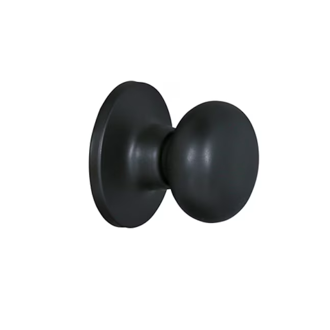 RELIABILT Baron Matte Black Interior/Exterior Hall/Closet Passage Door Knob