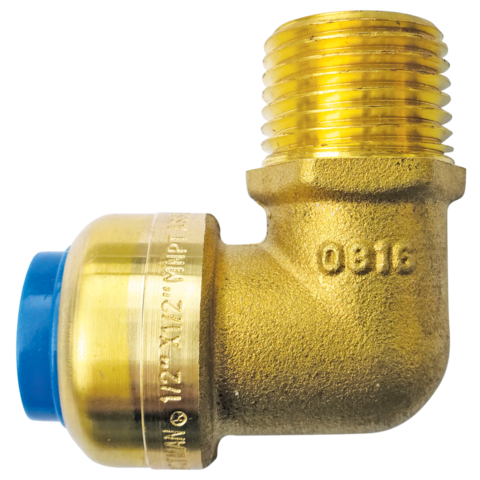 Eastman 1/2 in. MIP Brass Push-Fit - Elbow