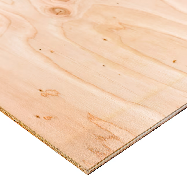 15/32-in x 4-ft x 4-ft Pine Sanded Plywood