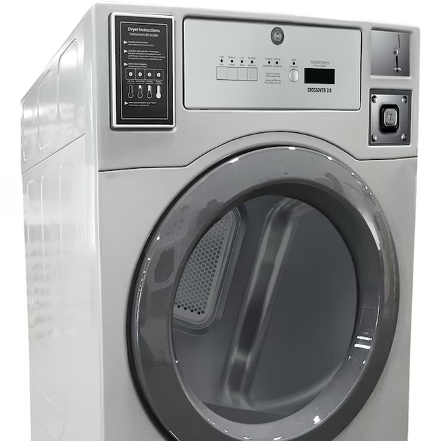 Crossover 2.0 Coin-Operated Electric Dryer Electric Stacked Laundry Center ( Stainless Steel )