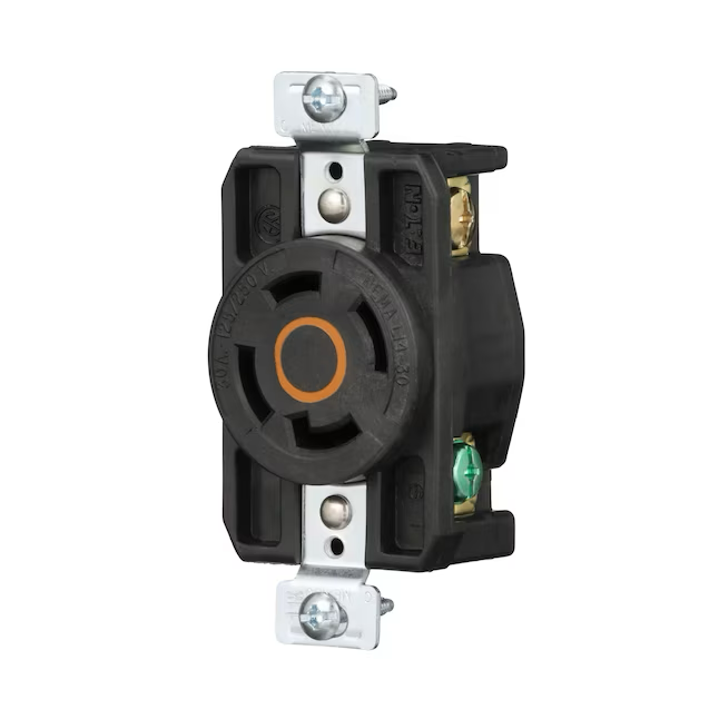 Eaton Arrow Hart 30-Amp 125/250-volt Industrial Duplex Outlet, Orange