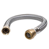 SharkBite 1/2 in. x 3/4 in. FIP Stainless Steel Braided Flexible Water Heater Connector (12 in. Length)