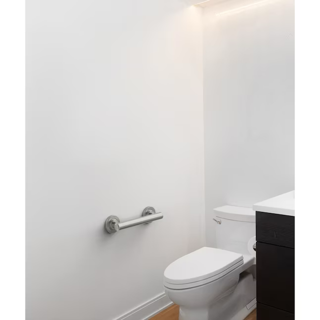 allen + roth Townley 9-in Brushed Nickel Wall Mount ADA Compliant Grab Bar (500-lb Weight Capacity)