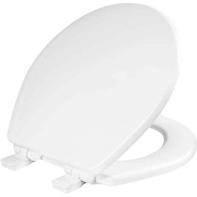 Mansfield Wood White Round Soft Close Toilet Seat