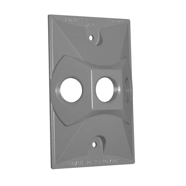 Sigma Engineered Solutions 1-Gang Rectangle Gray Metal Weatherproof Electrical Box Cover