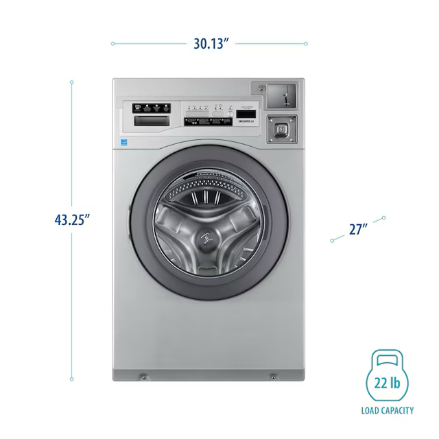 Crossover 3.5 cu ft Coin-Operated High Efficiency Front load Commercial Washer ( Stainless Steel ) ENERGY STAR Certified