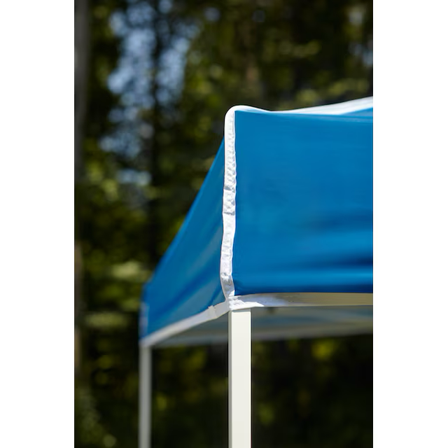 Z-Shade 10-ft x 10-ft Rectangle White Steel Frame with Blue Fabric Top Pop-up Canopy