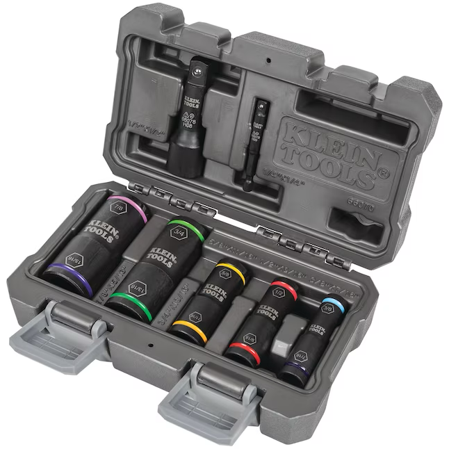 Klein Tools 7-Piece Flip Impact Rated Socket Set