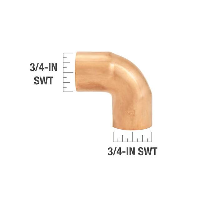 SABER SELECT 3/4-in 90-Degree Copper Short Radius Elbow