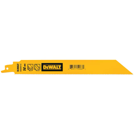 Hoja de sierra alternativa para corte de metal DEWALT bimetálica de 9 pulgadas y 14 Tpi (paquete de 5)