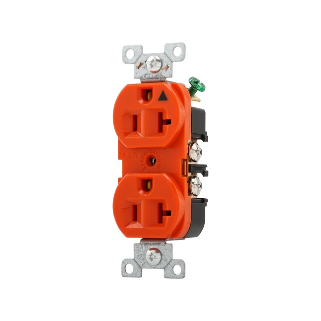 Eaton Arrow Hart 20-Amp 125-volt Residential/Commercial Duplex Outlet, Orange