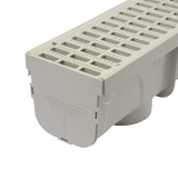 NDS 5 in. Pro Channel Drains and Grates 40-in L x 5-in W x dia Drain (Light Gray)