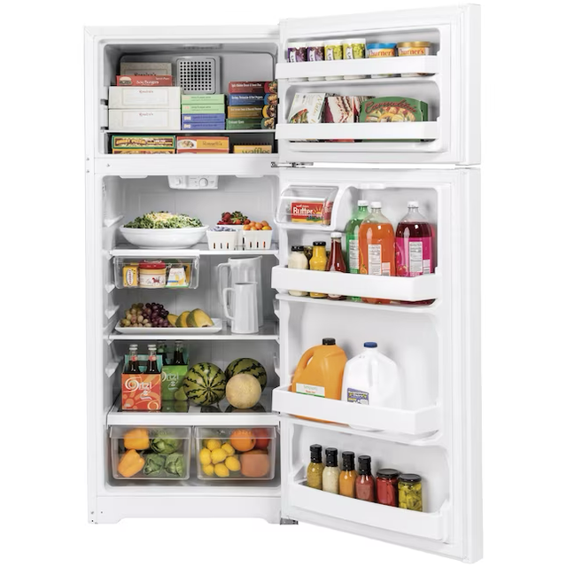 GE 17.5-cu ft Top-Freezer Refrigerator (White)