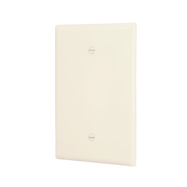 Eaton 1-Gang Jumbo Size Light Almond Thermoplastic Indoor Blank Wall Plate