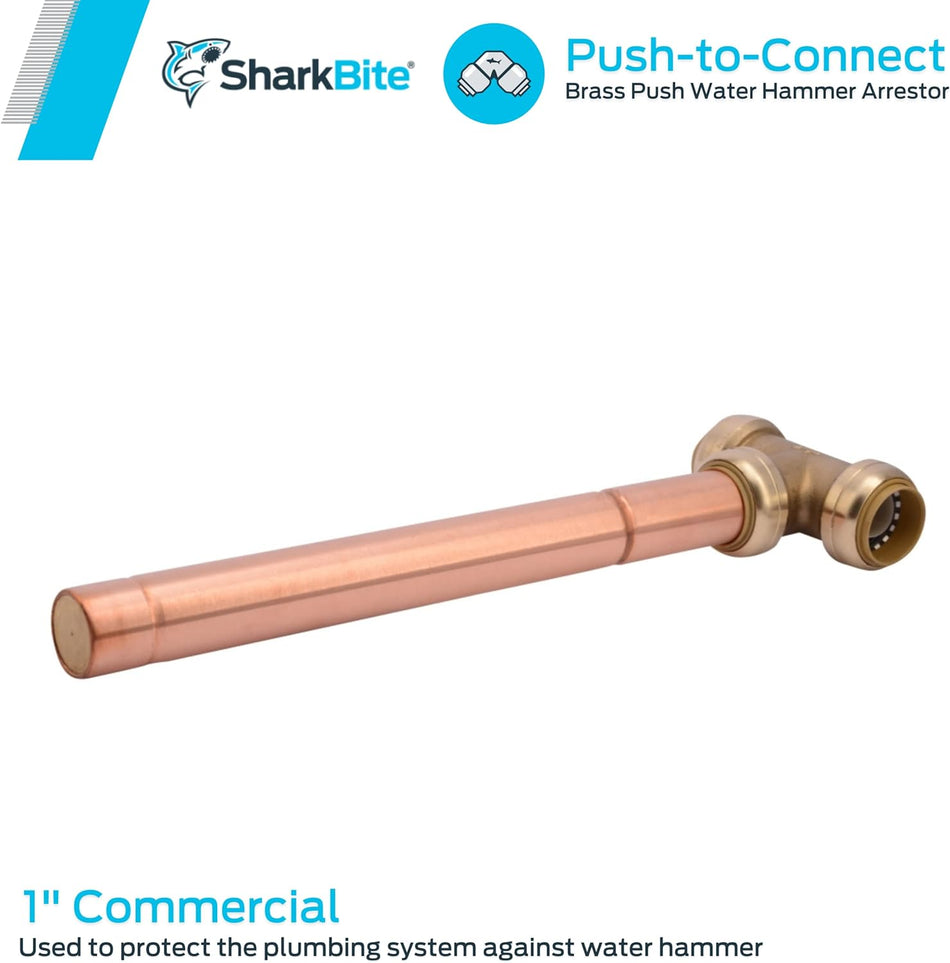 SharkBite 1 in. Brass Push Water Hammer Arrestor (Commercial)