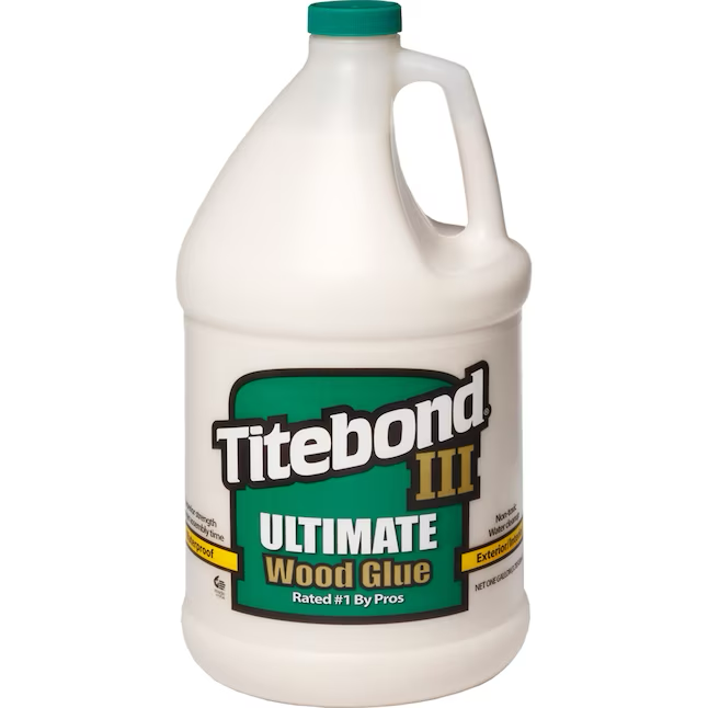 Titebond III Ultimate Pegamento para madera marrón impermeable, adhesivo para madera interior/exterior (128 onzas líquidas)