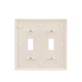 Eaton - Placa de pared para interior de plástico color almendra claro, tamaño estándar, 2 unidades