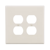 Eaton Placa de pared dúplex para interiores de plástico color almendra claro, tamaño jumbo, 2 unidades