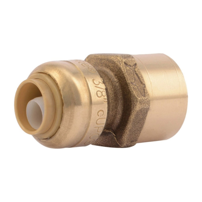 SharkBite 3/8 in. (1/2 in. OD) x 1/2 in. FNPT Brass Push Female Adapter