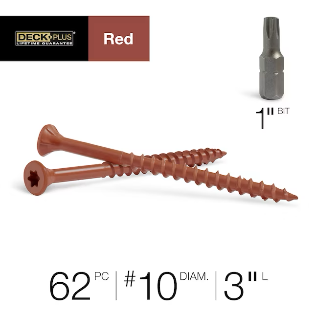 Deck Plus #10 x 3-in Wood To Wood Deck Screws (62-Per Box)