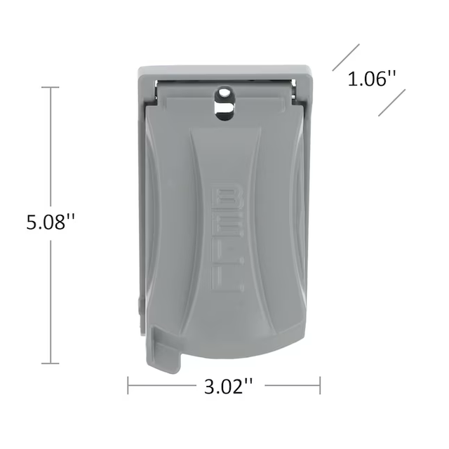 Hubbell 1-Gang Rectangle Gray Metal Weatherproof Electrical Box Cover