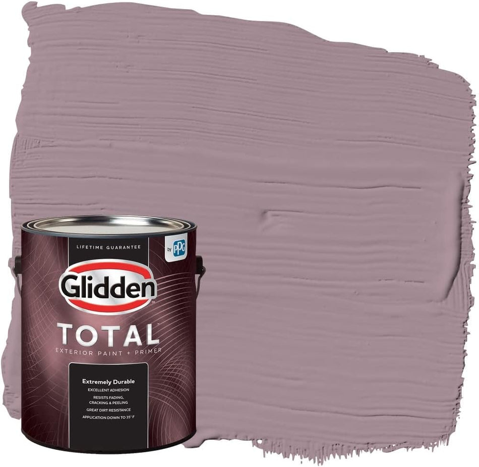 Glidden Total Exterior Paint & Primer Semi-Gloss, Gothic Amethyst